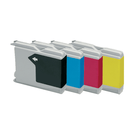 Pack multipack de cartouches d’encre compatibles Brother LC-1000 (noir + 3 couleurs)