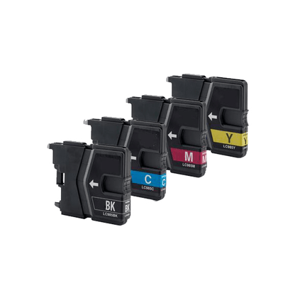 Huismerk Brother LC-985 multipack inktcartridges (zwart + 3 kleuren)