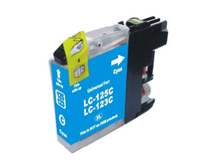 Huismerk Brother LC-123 inktcartridge cyaan