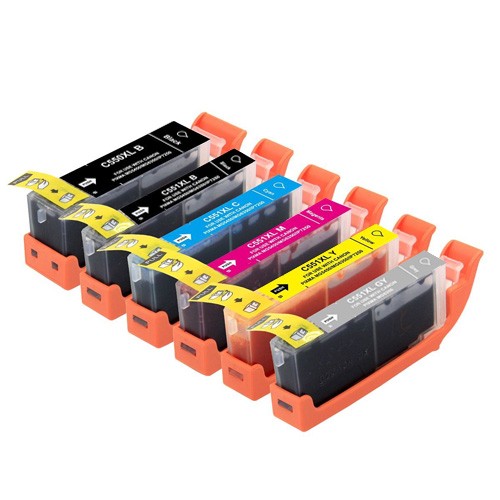 Huismerk Canon PGI-550 + CLI-551 multipack cartridges (2 x zwart + 3 kleuren) + grijs