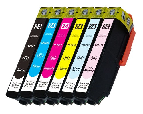 Private Label Epson 24XL (T2438) cartridge multipack (black + 5 colors)