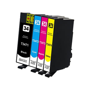 Huismerk Epson 34XL (T3476) multipack inktcartridges (zwart + 3 kleuren)